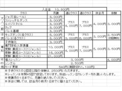 料金表